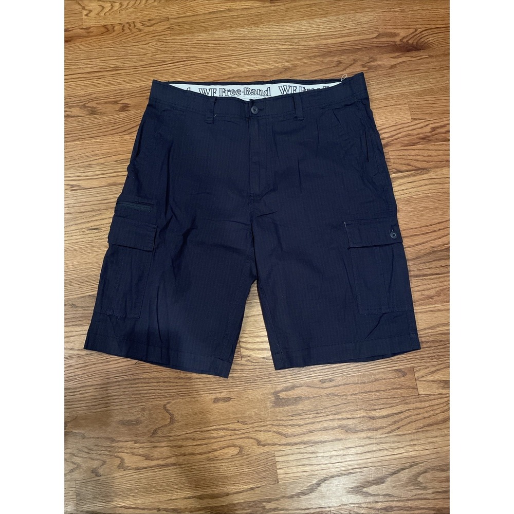 Wearfirst Free-Band Men's Ripstop Cargo Shorts Navy Blue Size 38